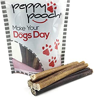 Peppy Pooch 6 Bully Sticks. USA Beef. All Natural Chews for Dogs. 12 Pack.