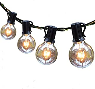 Outdoor String Lights 25ft Patio Lights with 27 G40 Bulbs (2 Spare) Connectable Globe String Lights for Party Tents Patio Gazebo Porch Deck Bistro Backyard Balcony Pergola Outside Decor