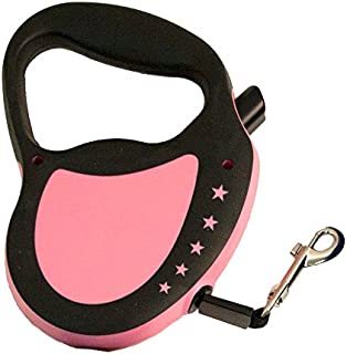 Hyper Pet Retractable Dog Leash, 16 ft. Walking Leash for Dogs up to 65 lbs., Large, Pink