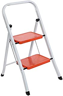 LUISLADDERS 2 Step Ladder Folding Step Stool Heavy Duty Ladders with Handgrip Anti-Slip Sturdy and Wide Pedal Multi-Use for Home and Kitchen 330lbs