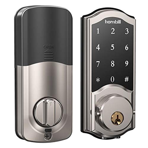 [2021 Newest Version] Smart Deadbolt Lock Front Door, Keyless Entry Door Lock with Keypads, Bluetooth Smart Locks Work with Alexa, Digital Code Lock for Airbnb and Vacation Rental Hosts