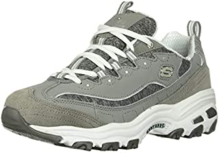 Skechers womens D'lites - Me Time Fashion Sneaker, Grey, 9 Wide US