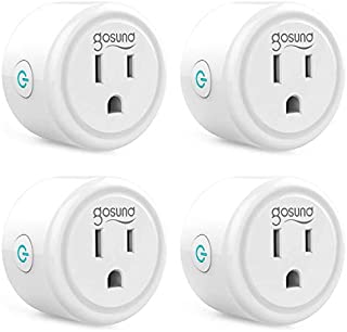 Smart plug, Gosund Mini Wifi Outlet Works with Alexa, Google Home, No Hub Required, Remote Control Your Home Appliances from Anywhere, ETL Listed,Only Supports 2.4GHz Network(4Packs)