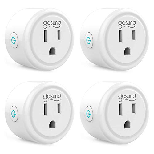 Smart plug, Gosund Mini Wifi Outlet Works with Alexa, Google Home, No Hub Required, Remote Control Your Home Appliances from Anywhere, ETL Listed,Only Supports 2.4GHz Network(4Packs)