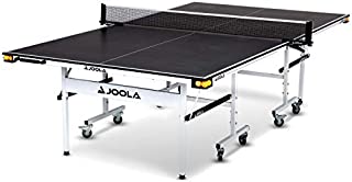 JOOLA Rally TL - Professional MDF Indoor Table Tennis Table w/ Quick Clamp Ping Pong Net & Post Set - 10 Minute Easy Assembly - Corner Ball Holders - USATT Approved - Ping Pong Table w/ Playback Mode, 15mm, Charcoal, Model:11131