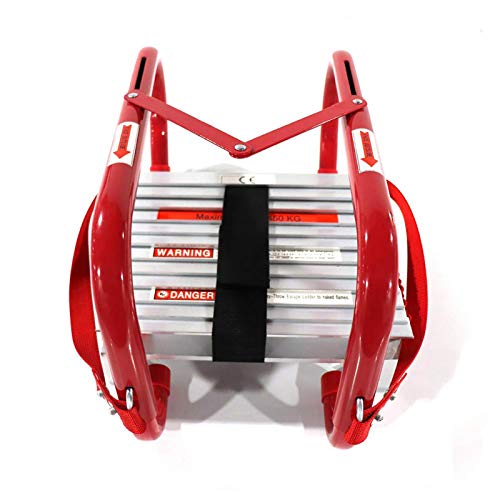 Fire Escape Ladder 2 Story Portable Emergency Escape Ladder 15 Foot with Anti-Slip Rungs