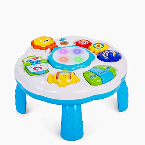 Dahuniu Baby Activity Table Baby Musical Learning Toy 6 to 12 -18 Months Old Boy Girls Activity Center for Toddlers 1-3 Year Olds.Size 12.2 x 12.2 x 7.3 Inches