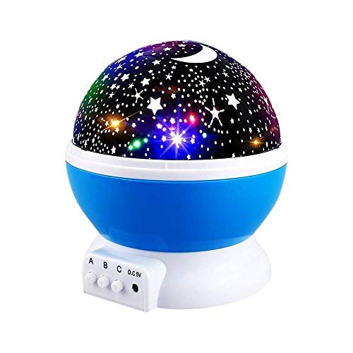 Star Night Lights for Kids, Star Nightlight Projector Rotating Starry Nursery Lamp for Bedroom Toys for 3-12 Year Old Boys Girls 3 4 5 6-12 Year Old Girls Boys Gift Christmas Xmas Gifts for Kids Blue