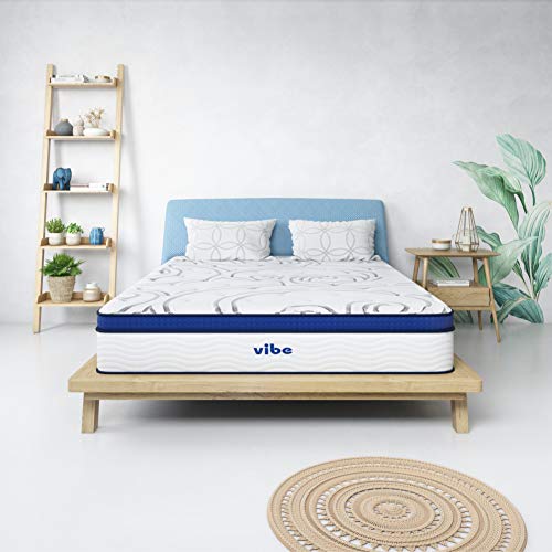 Vibe Quilted Gel Memory Foam and Innerspring Hybrid Pillow Top 12-Inch Mattress | CertiPUR-US Certified | Bed-in-a-Box Twin XL