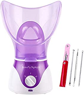 Face Steamer,Beauty Nymph Spa Home Facial Steamer Sauna Pores and Extract Blackheads, Rejuvenate and Hydrate Your Skin for Youthful Complexion- Face Steaming Skincare Deep Cleanse SPA (Purple A)