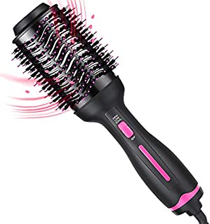 Hot Air Brush,Hair Dryer Brush, Professional Hair Dryer & Volumizer 3 in 1 Upgrade Anti-Scald Negative Ionic Technology Hair Straightener Brush with Smooth Frizz and for All Hair Types