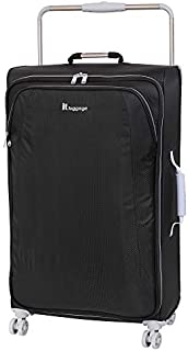 it luggage World's Lightest New York Softside 8 Wheel Spinner, Raven With Vapor Blue Trim, Checked-X-Large 32-Inch