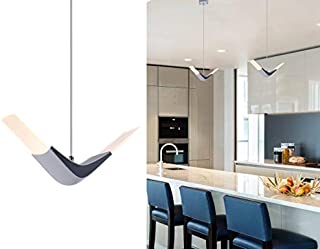 Modern Island Pendant Lighting, 8W LED Acrylic Mini Hanging Light White for Kitchen Island Dining Room Bathroom,Warm White 3000K by Bewamf