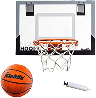 Franklin Sports 54132X Over The Door Mini Basketball Hoop - Slam Dunk Approved - Shatter Resistant - Accessories Included