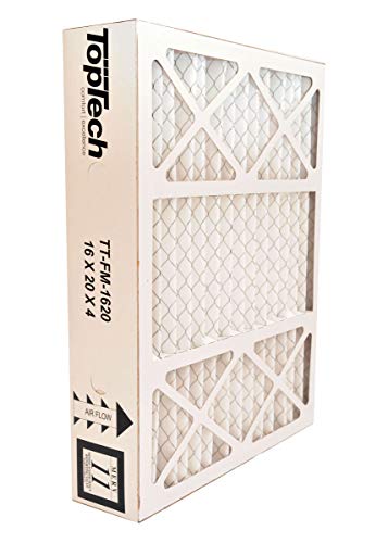 TopTech TT-FM-1620 Ready to Use TechPure TTFM1620 Air Filter 16x20x4 Top Tech OEM Cartridge 16 by 20 by 4 in Furnace MERV 11 for Carrier TT-MAC-1722 with Dakota Supplies Installation Sticker