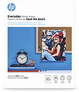 HP Glossy Everyday Photo Paper, 25 Sheets, 8.5 x 11 inches (Q5498A)