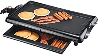 Brentwood TS-840 Non-Stick Electric Griddle with Drip Pan, 10 x 20 Inch, Black