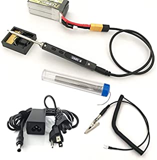 UY CHAN Upgraded Original TS100 Digital OLED Programmable Pocket-size Smart Mini Outdoor Portable Soldering Iron Station Kit Embedded Interface DC5525 Acceleration Sensors STM32 Chip Fast Heat (B2)