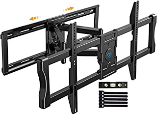 Full Motion TV Wall Mount for 37-95 Inch LCD OLED Flat/Curved TVs with Max VESA 800x400mm Articulating Sliding TV Mount for TV Centering Swivel Rotate Extend Tilting TV Bracket Fits 16-24