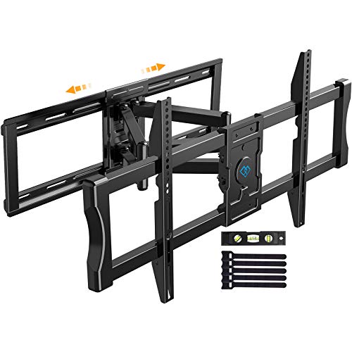 Full Motion TV Wall Mount for 37-95 Inch LCD OLED Flat/Curved TVs with Max VESA 800x400mm Articulating Sliding TV Mount for TV Centering Swivel Rotate Extend Tilting TV Bracket Fits 16-24