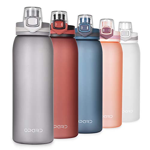 Opard 30oz Sports Water Bottle with Leak Proof Flip Top Lid BPA Free Tritan Reusable Plastic for Gym and Outdoor