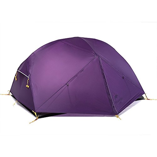 Naturehike Mongar 2 Person 3 Season Camping Tent Ultralight Backpacking Tent for Hiking Cycling (Purple)