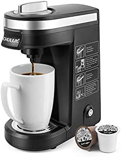 CHULUX Single Serve Coffee Maker Brewer for Single Cup Capsule with 12 Ounce Reservoir,Black