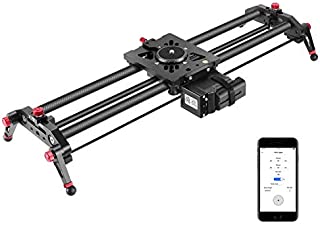 Neewer Motorized Camera Slider, 39.3-inch APP Control Carbon Fiber Track Dolly Rail with Mute Motor/Time Lapse Video Shot/Follow Focus Shot/120 Degree Panoramic Shot for DSLRs, Load up to 22 lbs