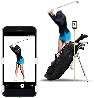 SelfieGOLF Record Golf Swing - Cell Phone Holder Golf Analyzer Accessories | Winner of The PGA Best Product | Selfie Putting Training Aids Works with Any Golf Bag and Alignment Stick