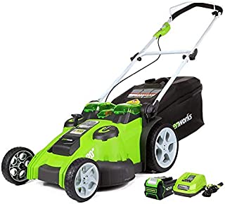 Greenworks 40V 20-Inch Cordless Twin Force Lawn Mower, 5Ah Battery and Charger Included