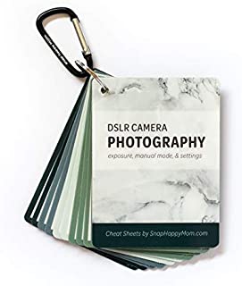 DSLR Cheat Sheet Cards for Canon, Nikon and Sony Cameras - Plastic Quick Reference Photography Cards | Camera Settings, Exposure & Manual Mode (Classic)