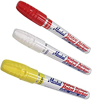 La-Co Markal Valve Action Paint Markers Red, White, Yellow Combo Pack