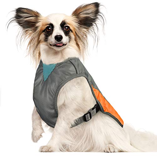 POPETPOP Dog Cooling Vest - Reflective Dog Cooling Coat with Adjustable Side Straps, Pet Cooler Jacket for Small, Medium Dog