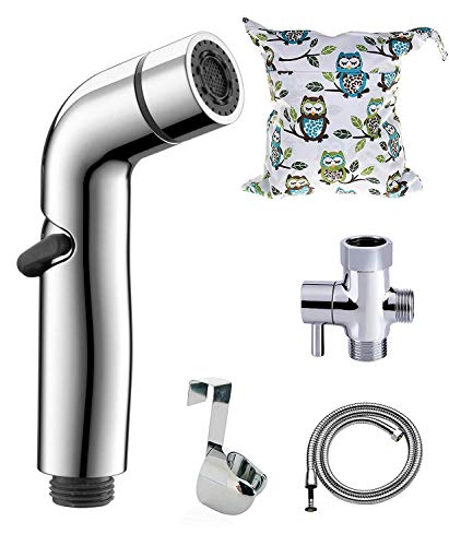 BabyMojos Two Spray Mode Cloth Diaper Sprayer Kit Plus a Bonus Wet Bag and a DIY Sprayer Splatter Shield Guide