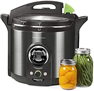 Presto 02144 12Qt Digital Canner, Black Stainless