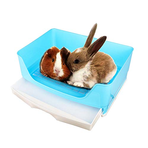 Oncpcare Super Large Pet Litter Box, Small Animals Restroom Rabbit Toilet Simple Rabbit Litter Bedding Guinea Pig Washroom Chinchilla Litter Tray for Little Animals Hedgehog Mink Squirrel Ferret