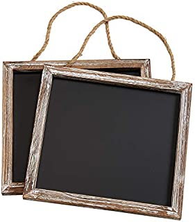 Barnyard Designs Rustic Distressed Wood Framed Wall Hanging Magnetic Chalkboard Sign - Decorative Display Board for Restaurant, Kitchen, Pantry, Weddings and More 11 x 10 (2 Pack)