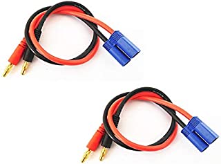 WST EC5 to 4mm Banana Plug Battery RC Balance Charge Cable Lead Adapter Connector ( 30CM / 12AWG) x 2 PCS