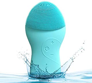 Facial Cleansing Brush, Sonic Silicone Exfoliating Face Scrubbers IPX7 Waterproof Electric Face Cleanser and Massager Brush for All Skin Types, USB Rechargeable