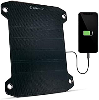 Sunnybag Leaf PRO | Premium Outdoor Solar Charger | 7.5 watt | Flexible Solar Panel Charger for Hiking and Camping | Light-Weight and Waterproof | Fits on Any Hiking Backpack | Incl. Fastening Gear