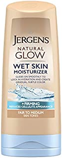 Jergens Natural Glow FIRMING In-shower Self Tanner for Fair to Medium Skin Tones, 7.5 Ounce, Anti Cellulite Firming Body Lotion, Wet Skin Lotion for Gradual and Natural-Looking Fake Tan