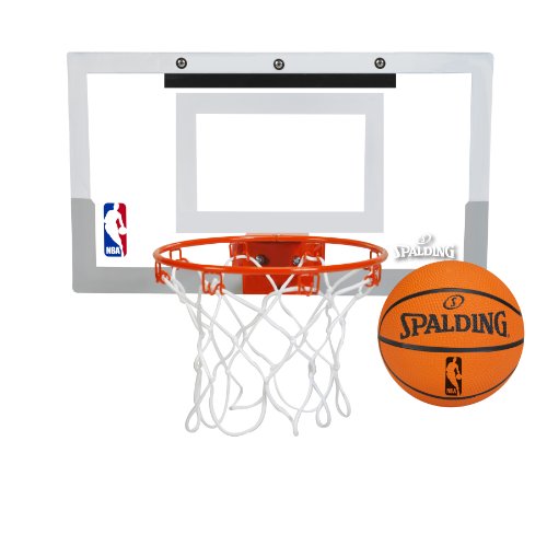 Spalding NBA Jam Over-The-Door Mini Basketball Hoop White/Orange, 18