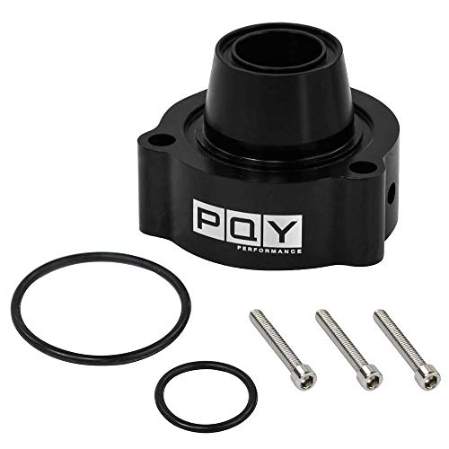 PQY Blow Off Valve Sound Spacer BOV Compatible with VW AUDI - TSI FSI TFSI MK5 GTI B7 2.0T Diverter DV Black