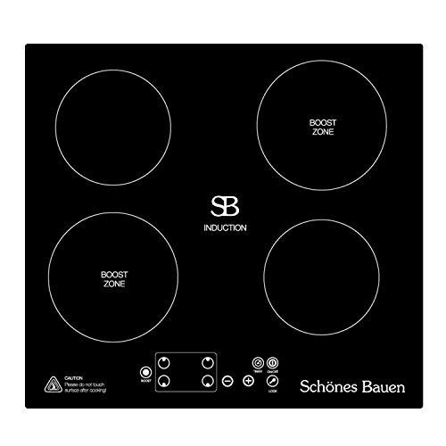 Schönes Bauen Vier 7400W Induction Cooktop 4-Burner Built-In Induction Burner Plate. 220V electric stovetop for cooking