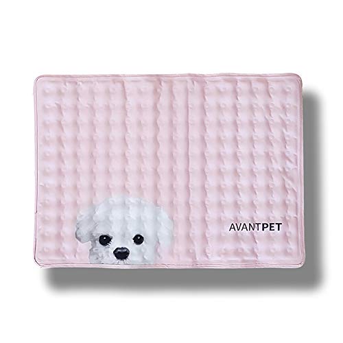 Avantpet] Reversible Comfortable Pet Cooling Pads for Cats and Dogs, Cooling Gel pad, Pressure Activated Self Cooling Dog Sleeping Bed, Keep a Pet Cool on Hot Weather, S, Maltese