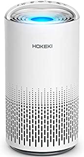 HOKEKI Air Purifier for Large Room with Air Quality Auto Sensor, True HEPA Air Cleaner Filter, 5-in-1 Odor Eliminator with Night Light for Home Office (White)
