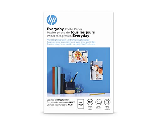 HP Everyday Photo Paper | Glossy | 4x6 | 100 Sheets