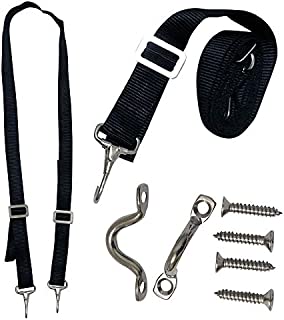 H&H Bimini Top Straps - Boat Bimini Top Bimini Top Hardware Bimini Straps Double Snap Hooks Boat Canopy Hardware Pontoon Boat Canopy Keeps Bimini Top Tight and Safe 2 Straps with Stainless Steel Hooks