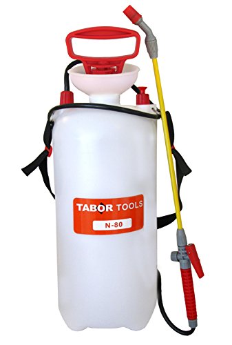 TABOR TOOLS 2.0 Gallon Lawn and Garden Pump Pressure Sprayer for Herbicides, Fertilizers, Mild Cleaning Solutions and Bleach, Includes Shoulder Strap. N-80. (2.0 Gallon)