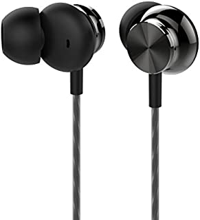 Betron BS10 Earbuds in Ear Headphone Noise Isolating Earphone Tips Powerful Bass Sound 3.5mm Jack Black